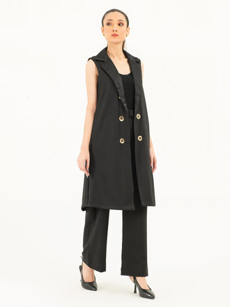 Sleeveless Viscose Coat