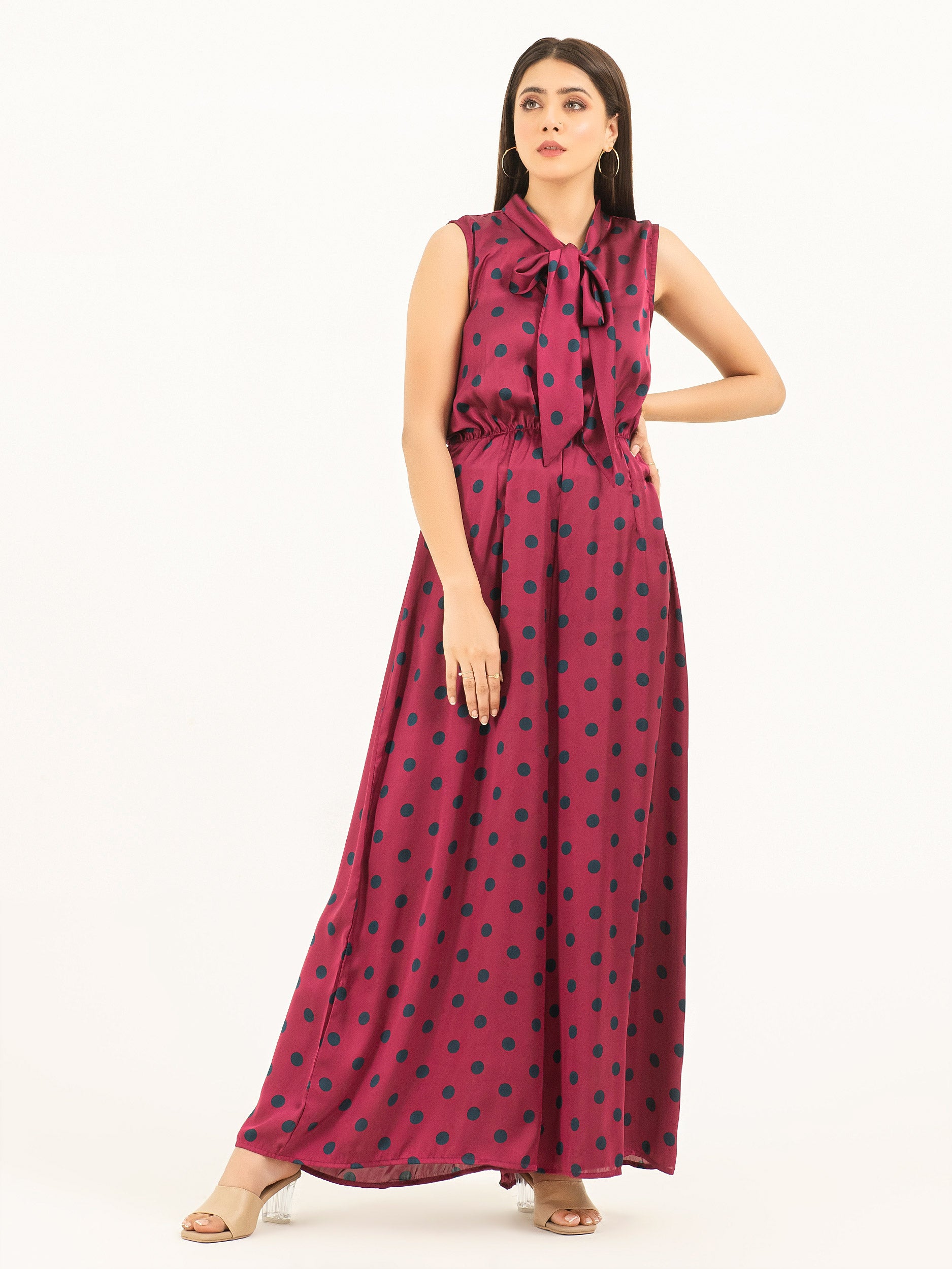 Printed Silk Jumpsuit