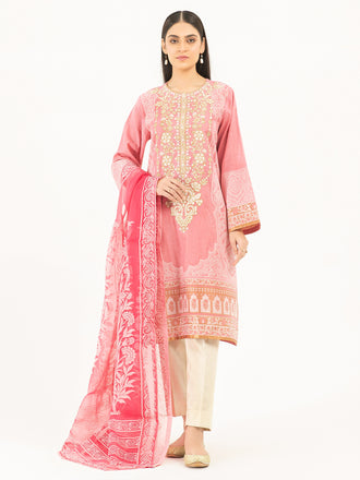 2 Piece Jacquard Suit-Embroidered (Pret)