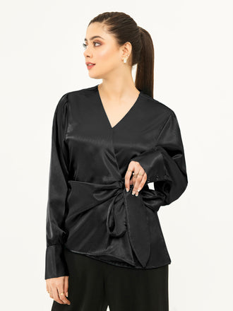 Silk Wrap Top