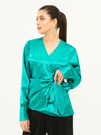 Silk Wrap Top