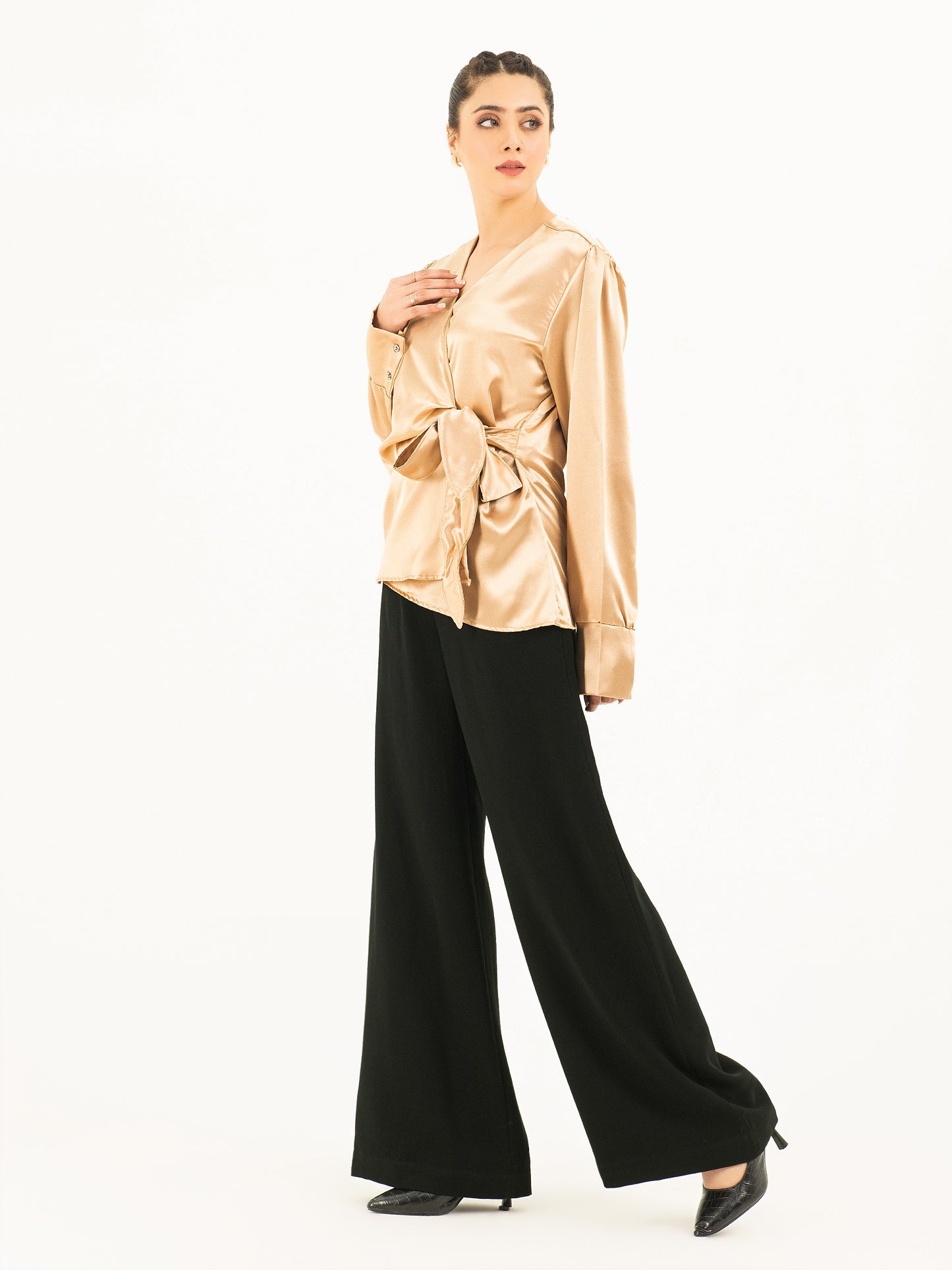 Silk Wrap Top