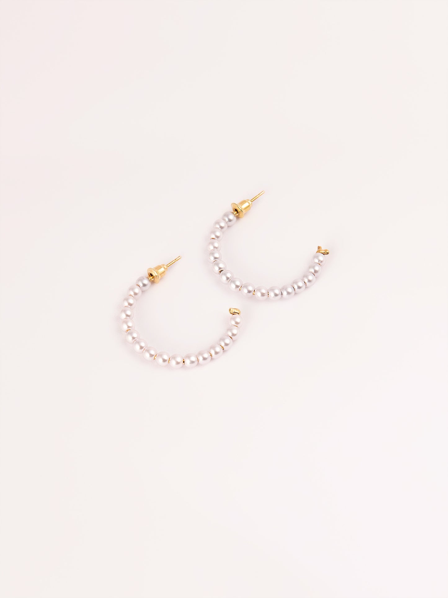 Pearl C-Hoop Earrings