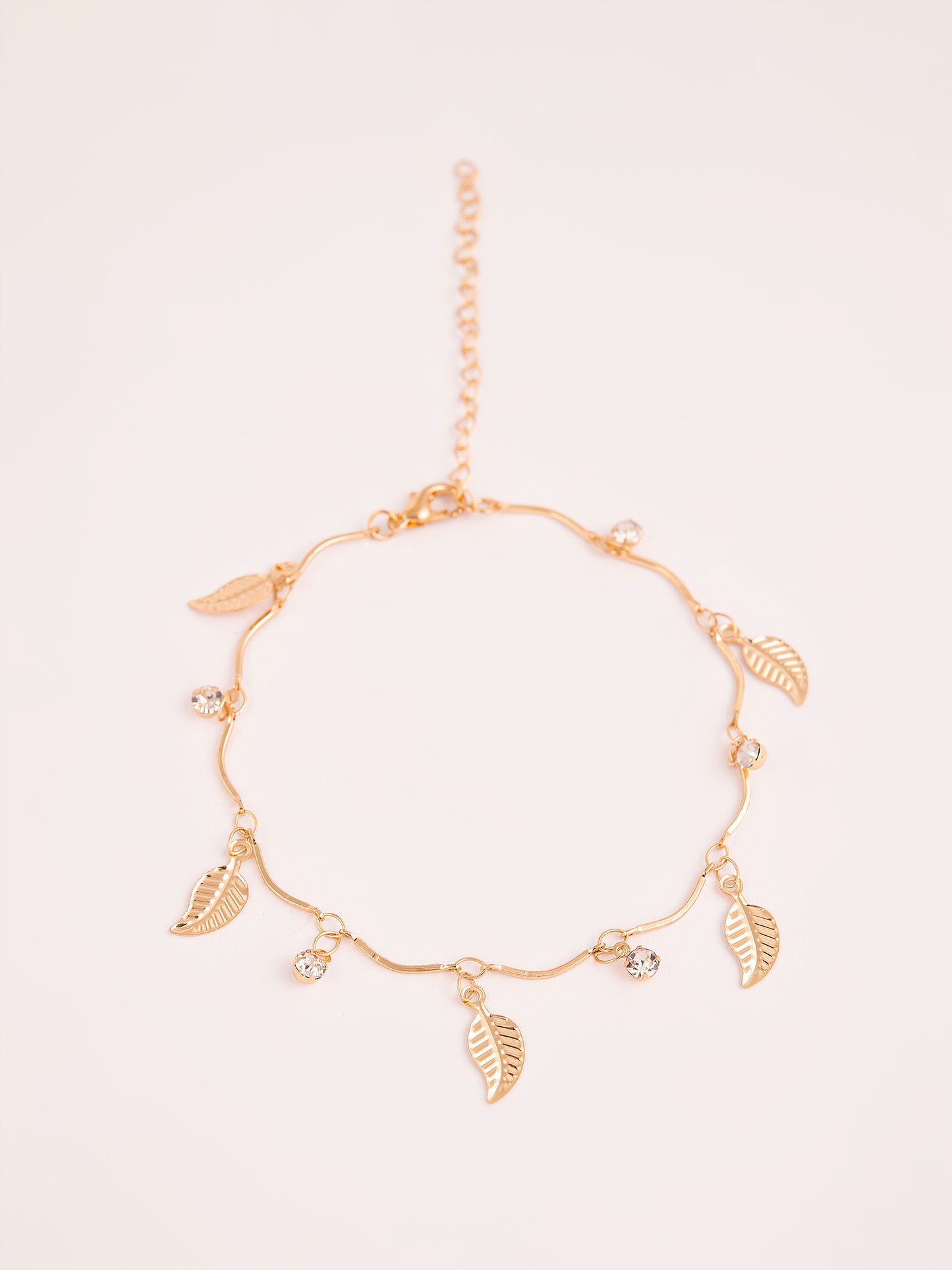 Leaf Charm Anklet Set