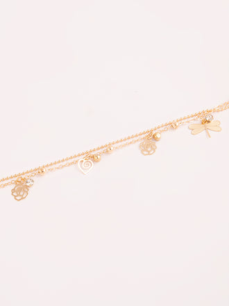 Layered Charm Anklet