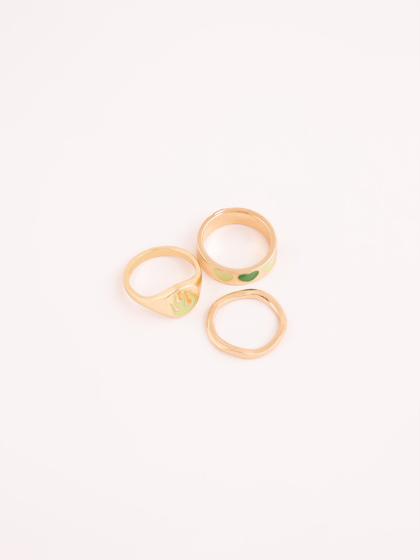 Green-Tone Ring Set