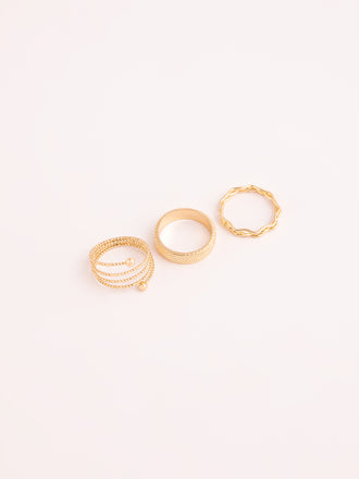 Textured Ring Set