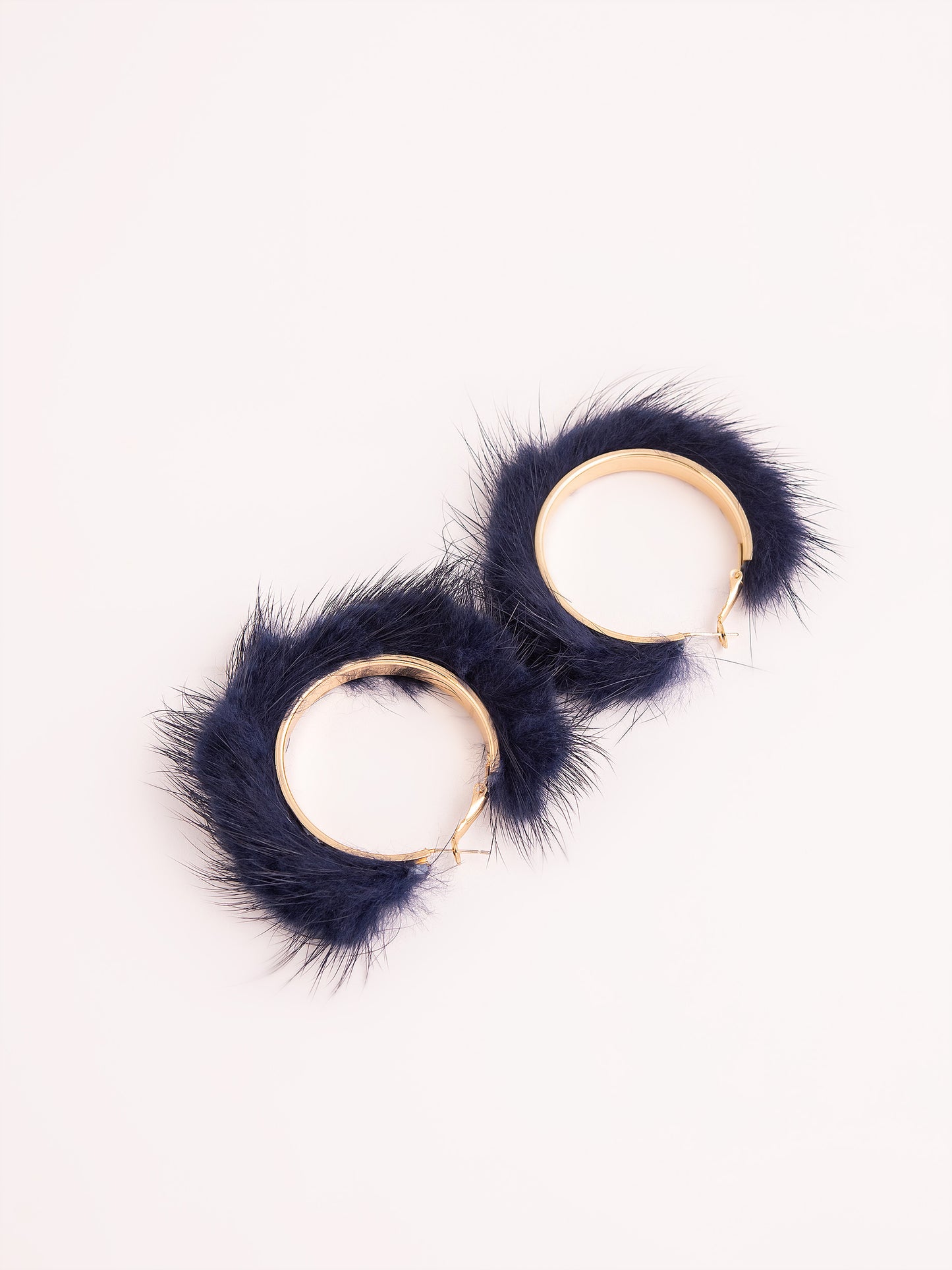 Embellished Fur Earrings