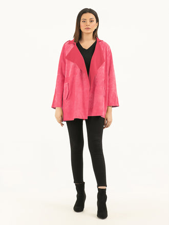 Pink Suede Coat