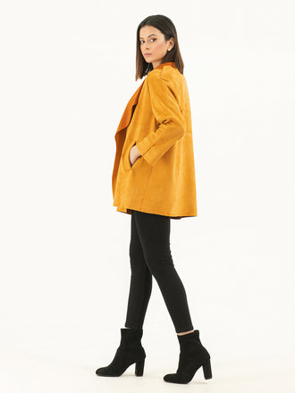 Mustard Suede Coat