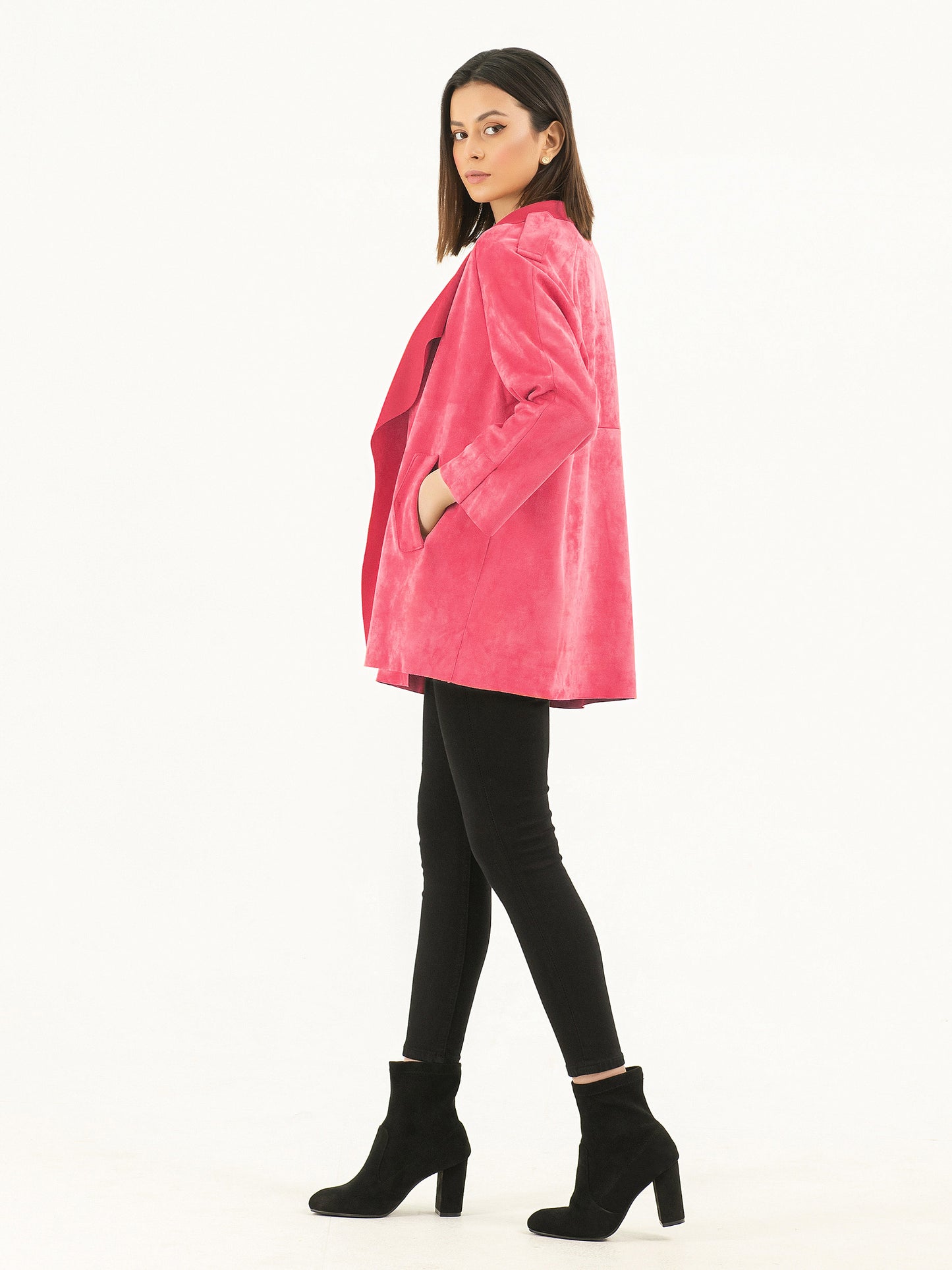 Pink Suede Coat