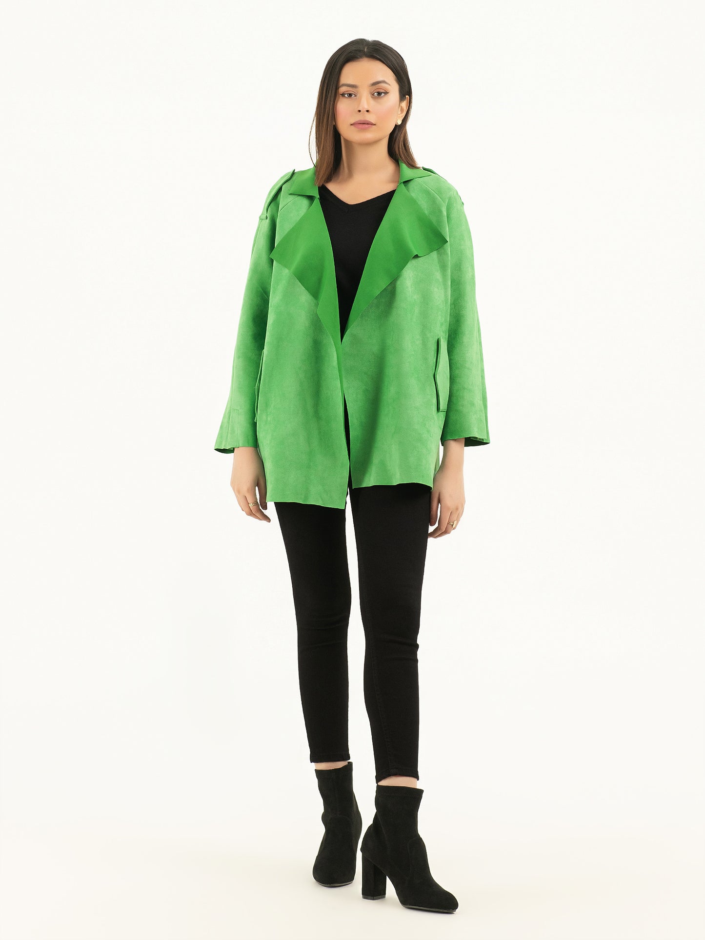 Green Suede Coat