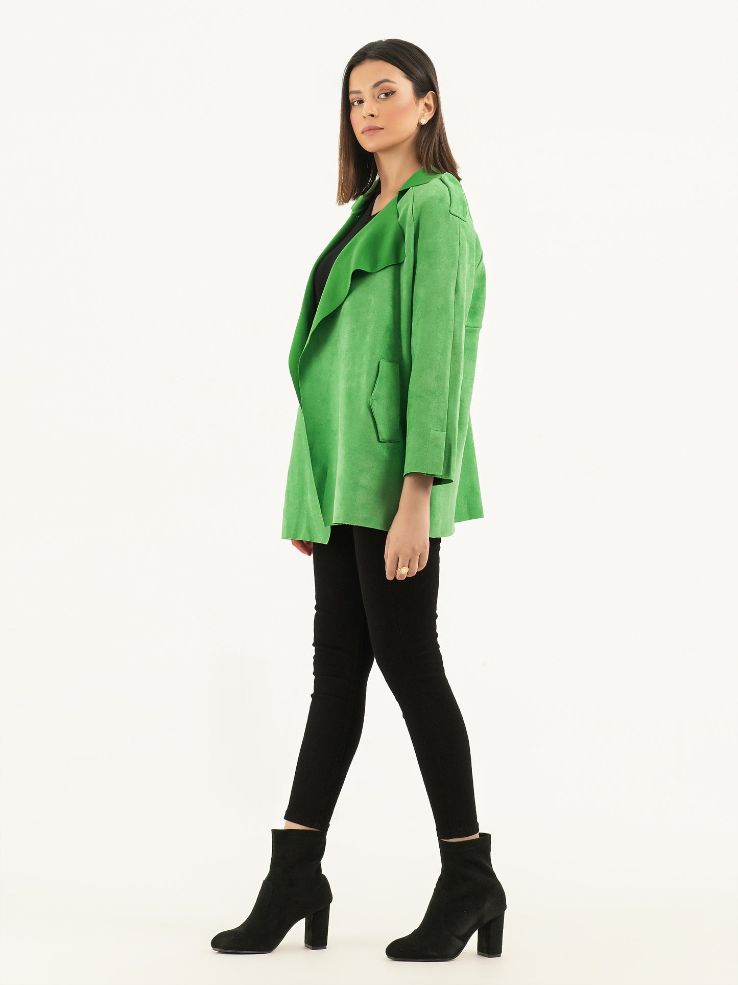 Green Suede Coat