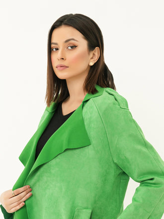 Green Suede Coat