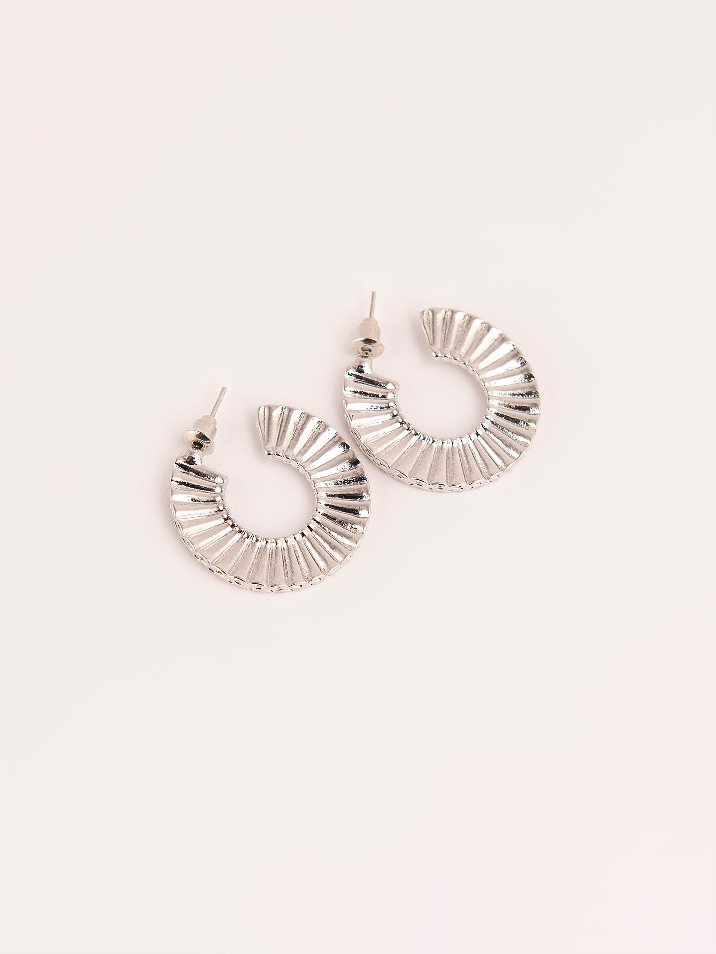 Textured C-Hoop Earrings