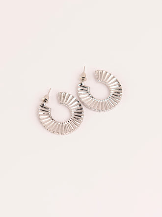 Textured C-Hoop Earrings