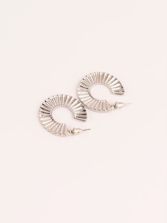 Textured C-Hoop Earrings