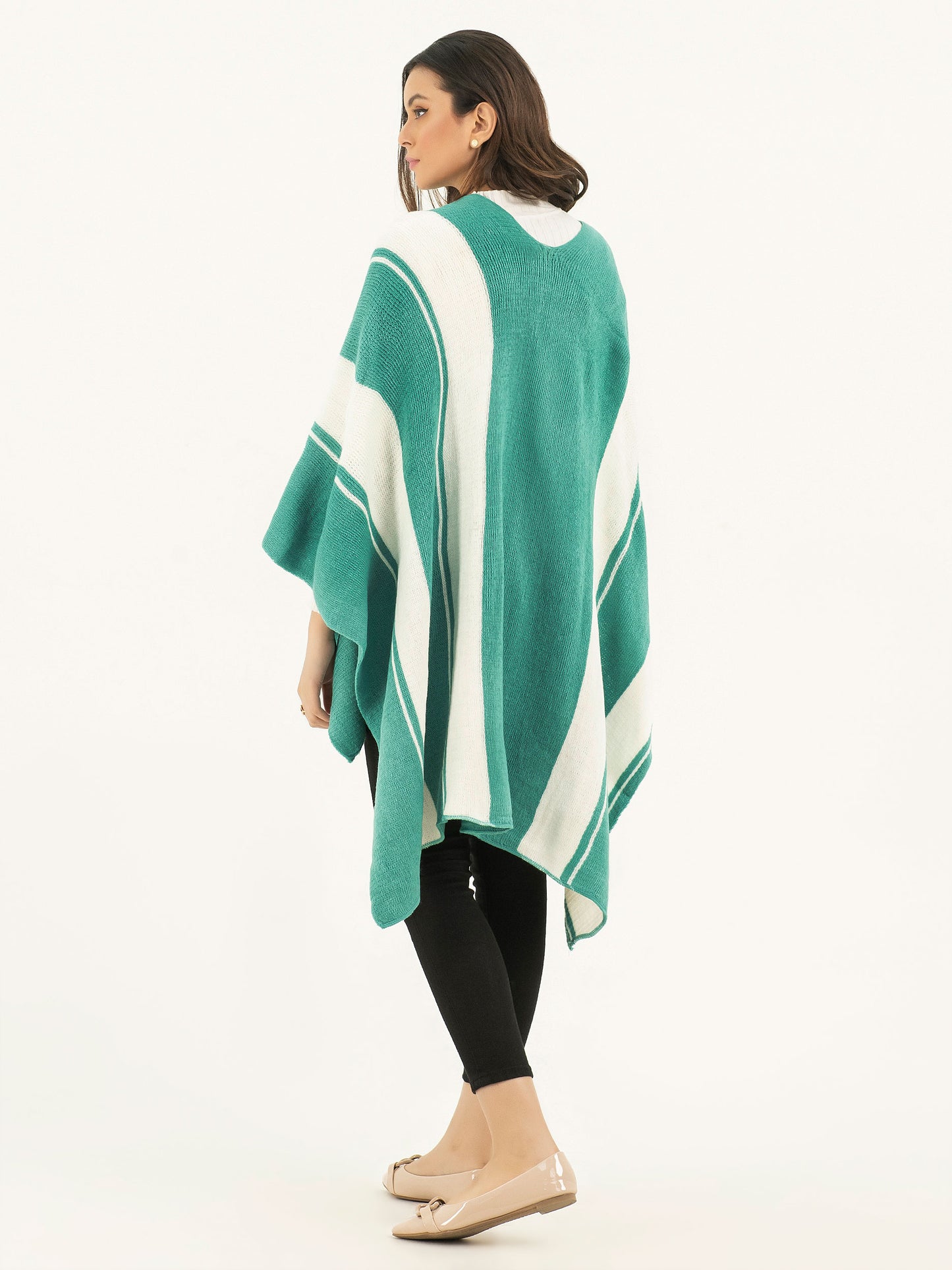 Buckled Two Tone Cape Shawl