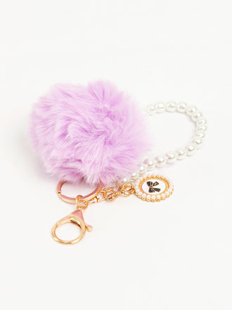 Embellished Pompom Keychain