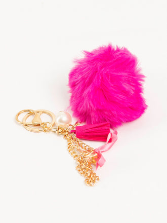 Fur Pompom Keychain