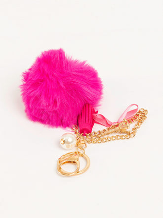 Fur Pompom Keychain