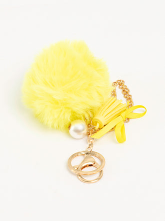 Fur Pompom Keychain