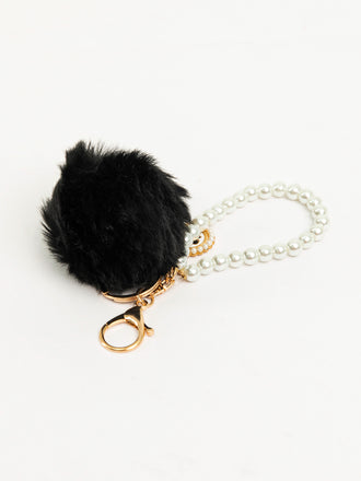 Embellished Pompom Keychain