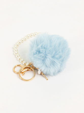 Embellished Pom Pom Keychain