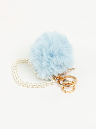 Embellished Pom Pom Keychain