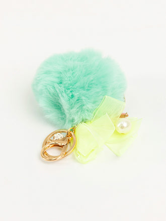 Embellished Pom Pom Key Chain