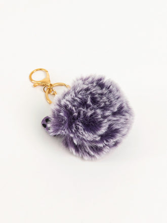 Bow and Pompom Keychain