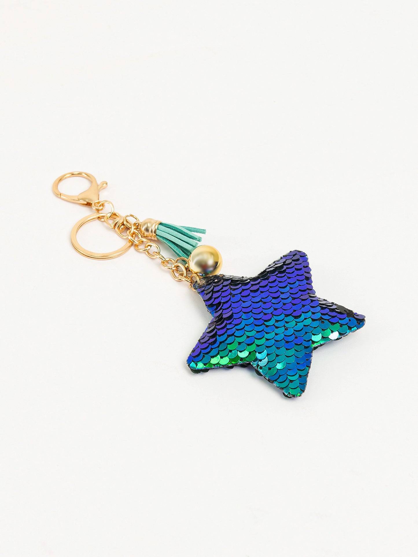 Sequined Star Keychain