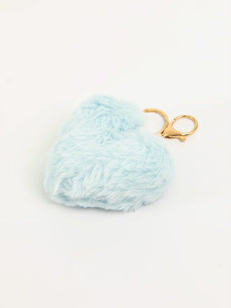 Heart-Shape Pompom Keychain