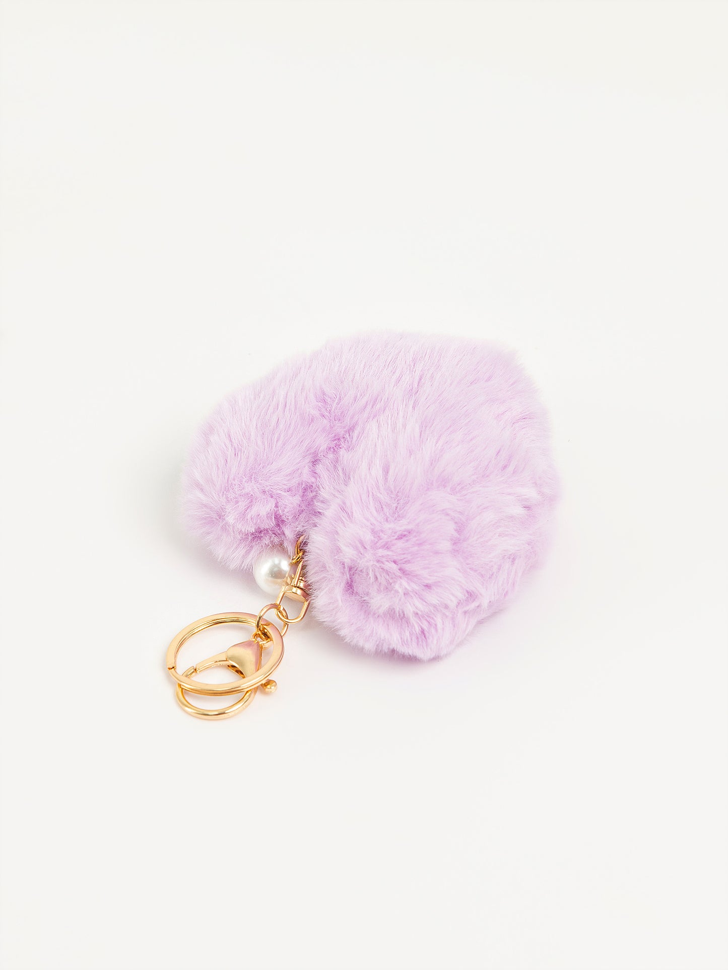 Heart-Shape Pompom Keychain