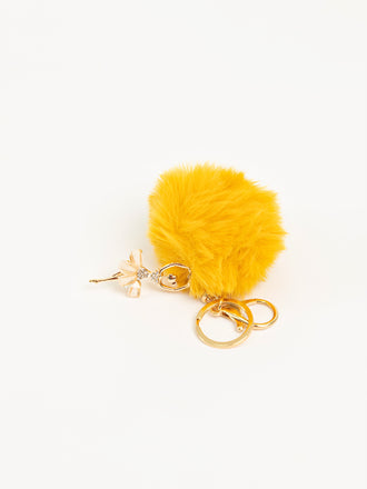 Ballerina and Pompom Keychain