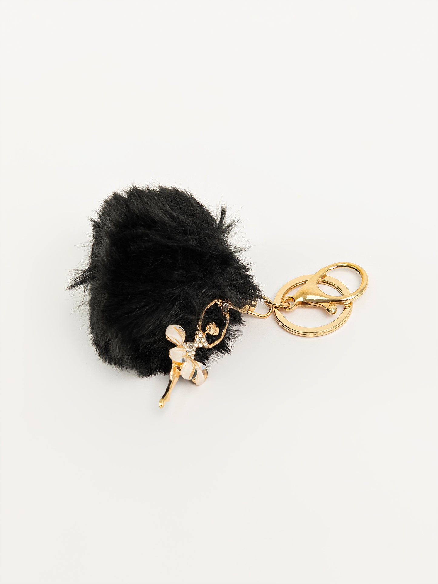 Ballerina and Pompom Keychain