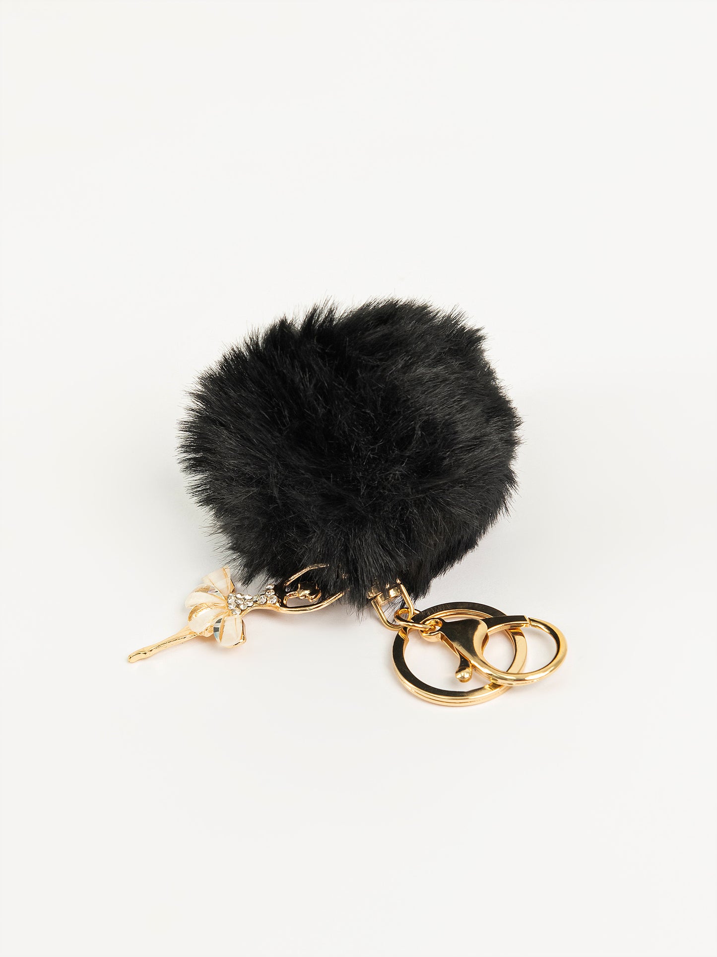 Ballerina and Pompom Keychain