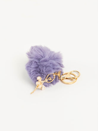 Ballerina and Pompom Keychain