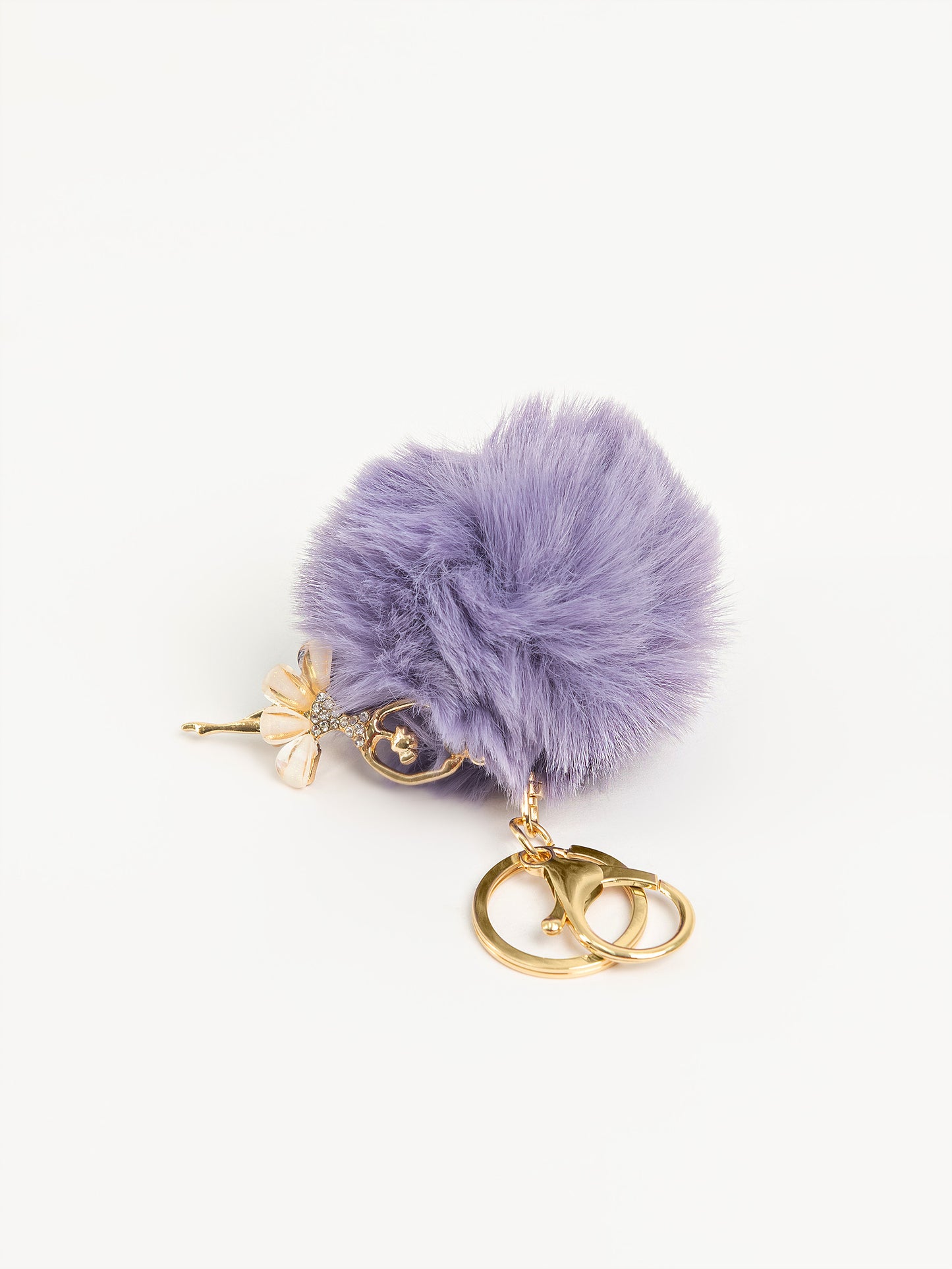 Ballerina and Pompom Keychain