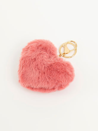 Pompom Heart Keychain