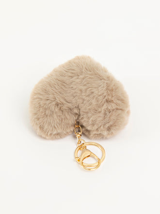 Pompom Heart Keychain