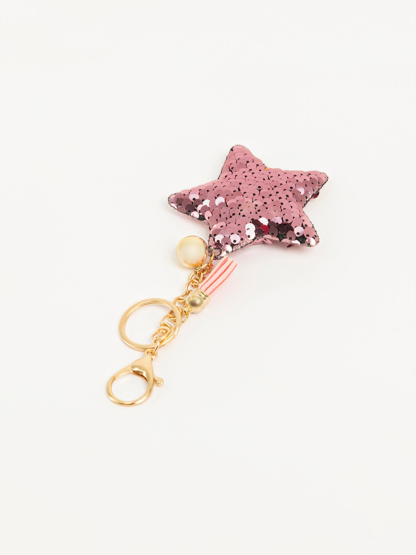 Sequined Star Keychain