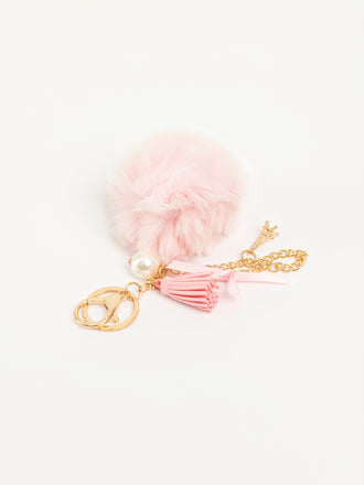 Fur Pompom Keychain