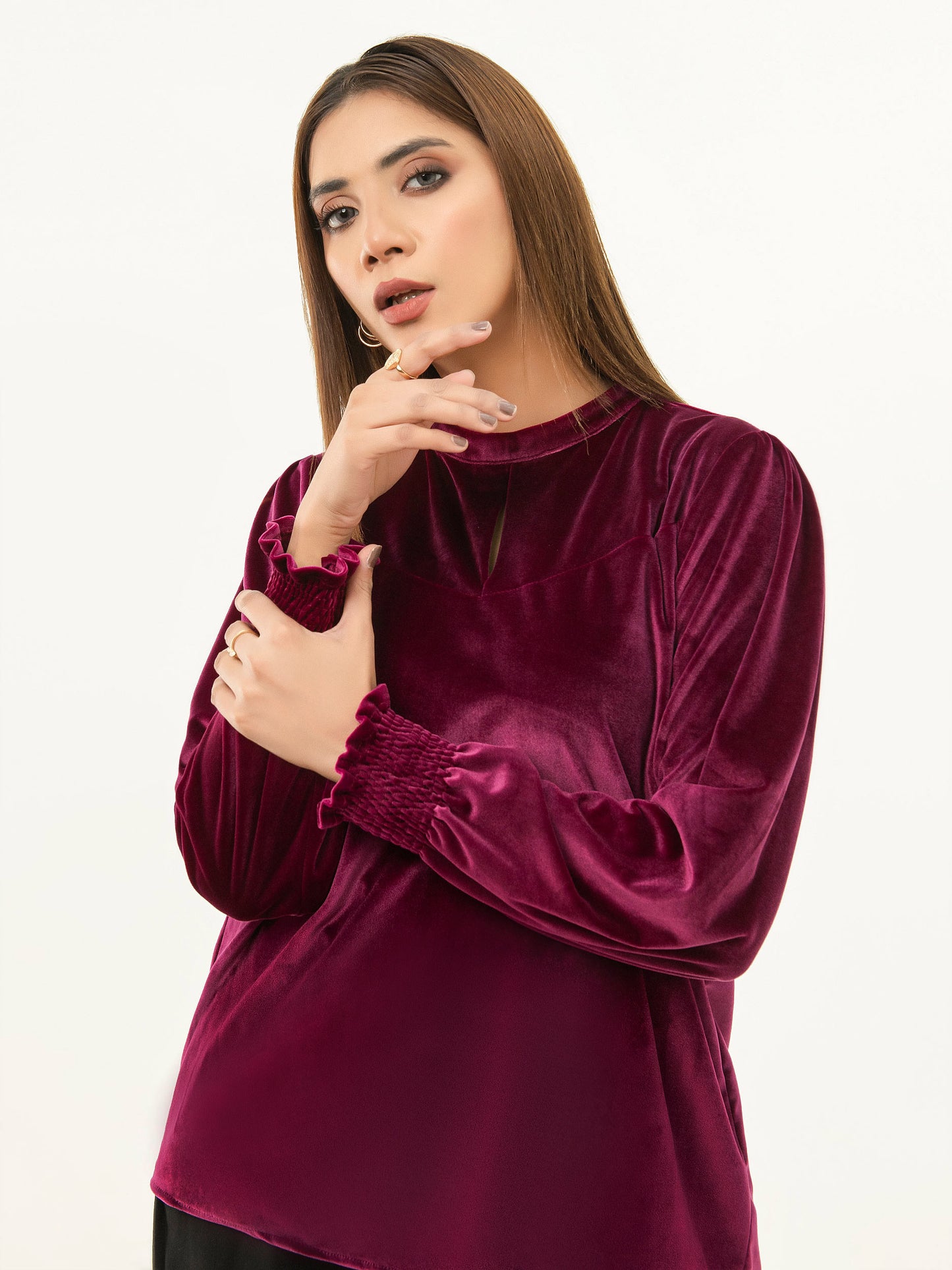 Dyed Velvet Top