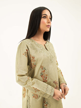 2 Piece Viscose Suit-Embroidered (Pret)