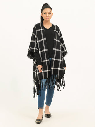 Checkered Cape Shawl