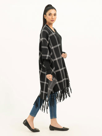 Checkered Cape Shawl