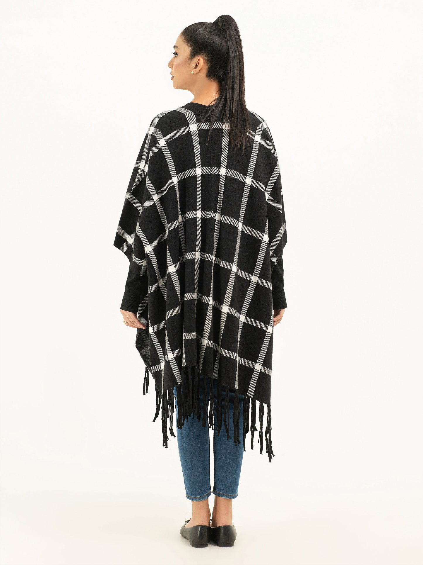 Checkered Cape Shawl