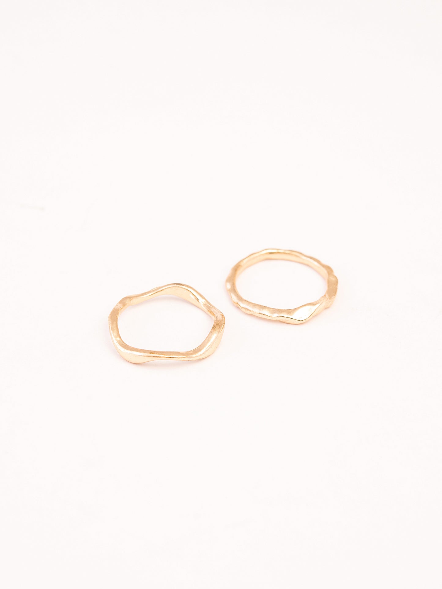 Golden Metallic Ring Set