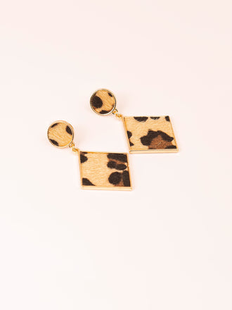 Animal Print Drop Earrings